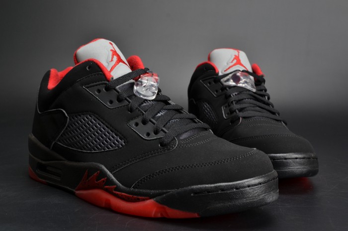 Air Jordan 5 Retro Low "Alternate 90" black/ red mens 819171-001