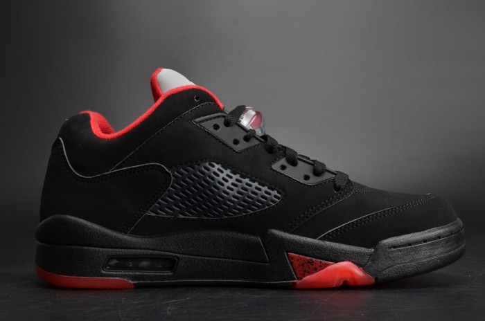 Air Jordan 5 Retro Low "Alternate 90" black/ red mens 819171-001