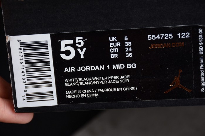 Air Jordan 1 Mid BG ´Hyper Jade´ - Air Jordan - 554725-122