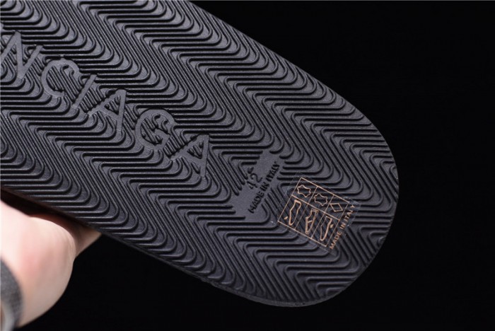 BLG Logo leather slip-on sandals 181342F124005