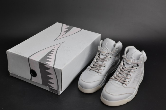 Air Jordan 5 Premium "Pure Platinum" white mens 881432-003