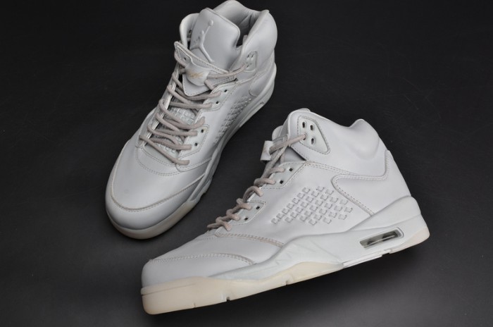 Air Jordan 5 Premium "Pure Platinum" white mens 881432-003