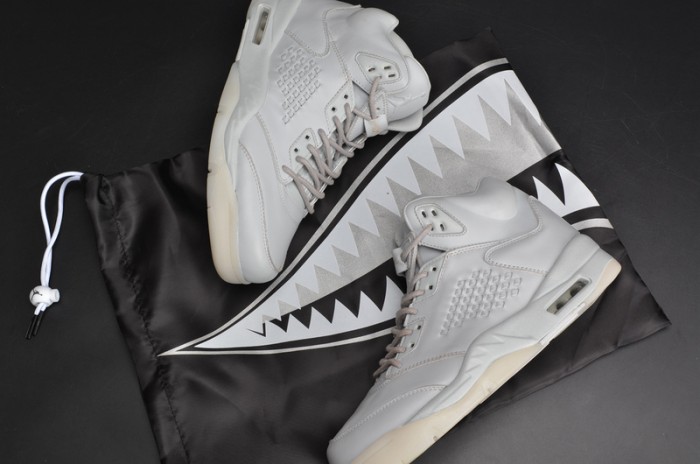 Air Jordan 5 Premium "Pure Platinum" white mens 881432-003