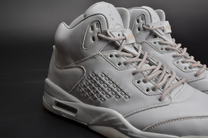 Air Jordan 5 Premium "Pure Platinum" white mens 881432-003