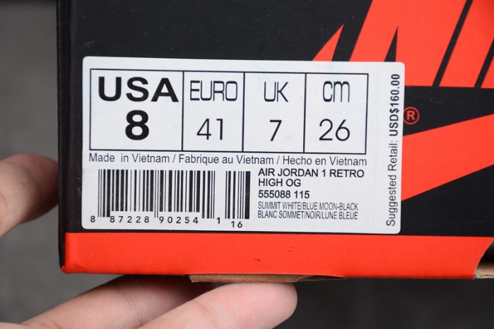 Air Jordan 1 "Blue Moon" 555088-115