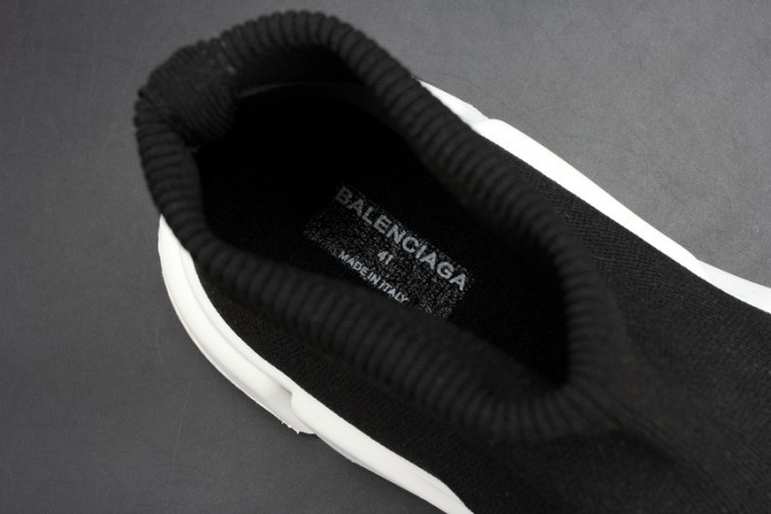 BLG Stretch Mesh High Top Sneaker Black White