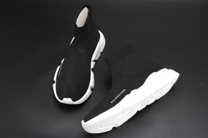 BLG Stretch Mesh High Top Sneaker Black White