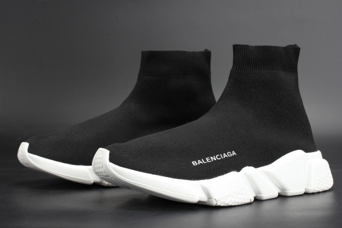 BLG Stretch Mesh High Top Sneaker Black White