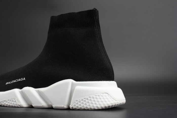 BLG Stretch Mesh High Top Sneaker Black White