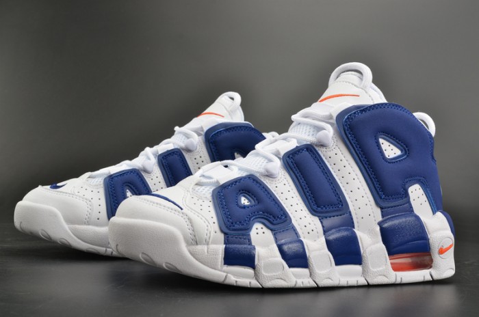 Nike Air More Uptempo "Knicks" White/Deep Royal Blue womens 415082-103