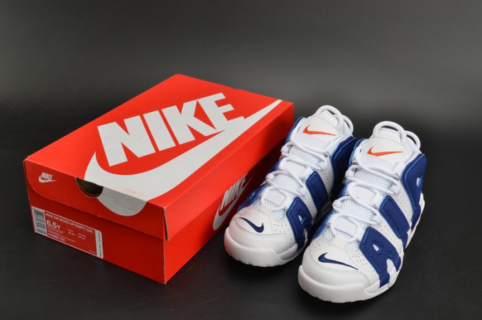Nike Air More Uptempo "Knicks" White/Deep Royal Blue womens 415082-103