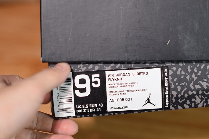 Air Jordan 3 Flyknit Black AQ1005-001