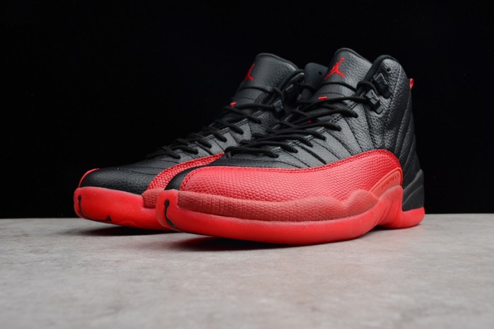 AIR JORDAN 12 "FLU GAME" Black/Varsity Red mens 130690-002