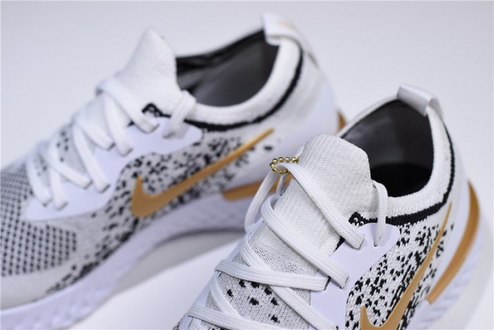 Men´s Nike Epic React Flyknit White/Black-Gold AQ0067-071