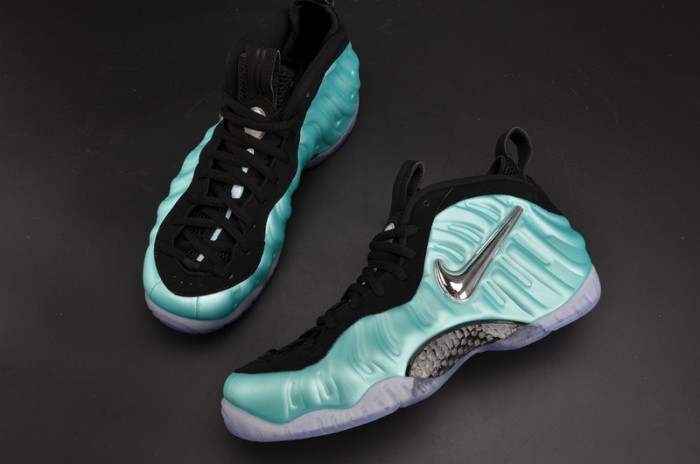 Nike Air Foamposite Pro "Island Green" Metallic Platinum mens 624041-303