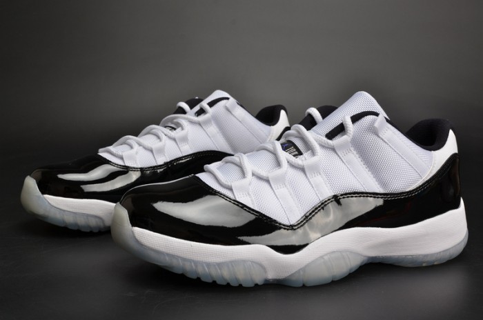 AIR JORDAN 11 RETRO LOW "CONCORD" BLACK/ WHITE mens 528895-153