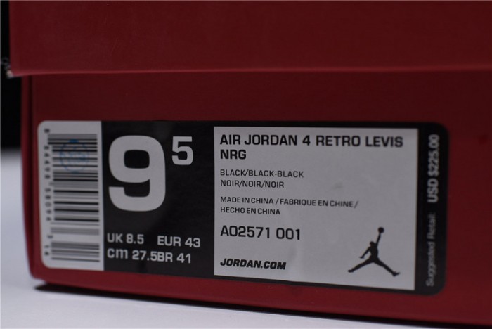 Levi´s x Air Jordan 4 ´black´ AO2571-001