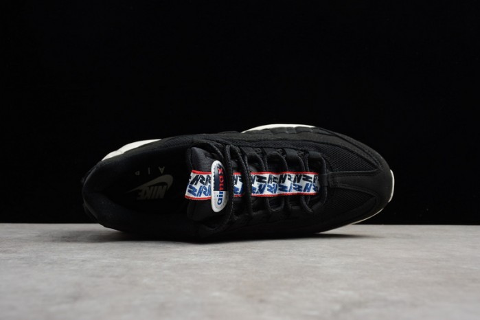 Nike mens AIR MAX 95 TT "PULL TAB" black/ sail-gym red AJ1844-002