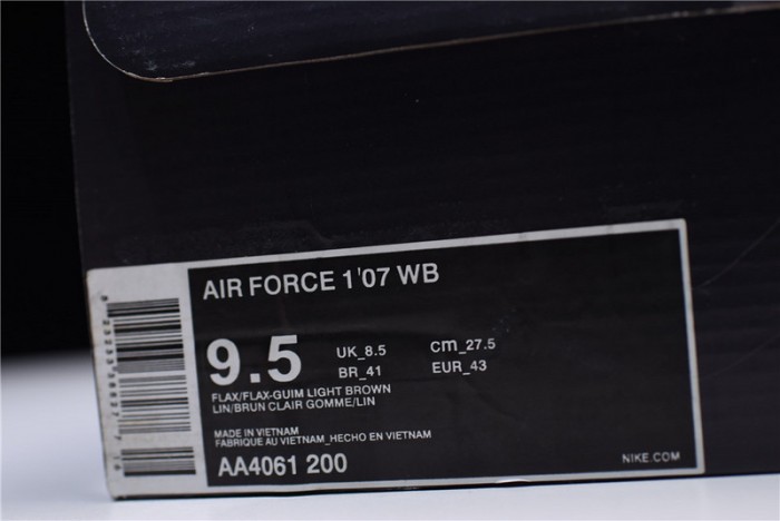 Nike Air Force 1 ´07 WB Flax/Flax-Gum Wheat Basketball Shoes AA4061-200