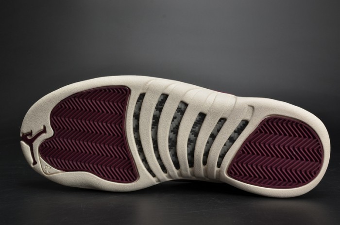 Air Jordan 12 Retro "Bordeaux" Sail/Metallic Silver mens 130690-617