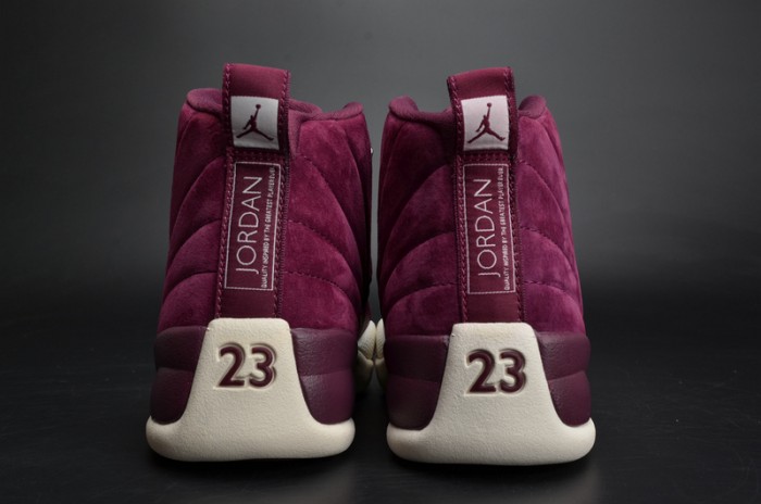 Air Jordan 12 Retro "Bordeaux" Sail/Metallic Silver mens 130690-617