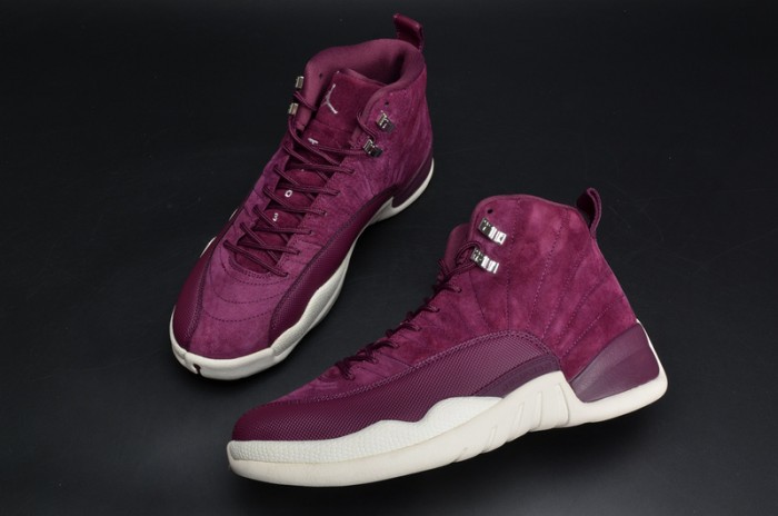 Air Jordan 12 Retro "Bordeaux" Sail/Metallic Silver mens 130690-617