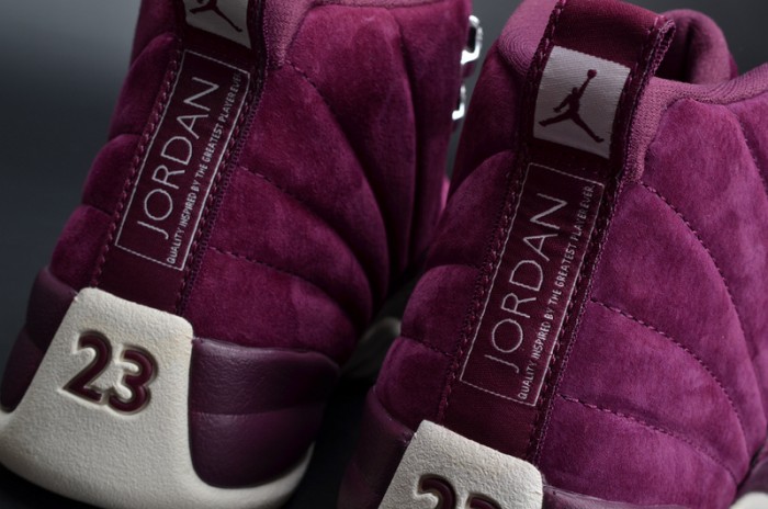Air Jordan 12 Retro "Bordeaux" Sail/Metallic Silver mens 130690-617