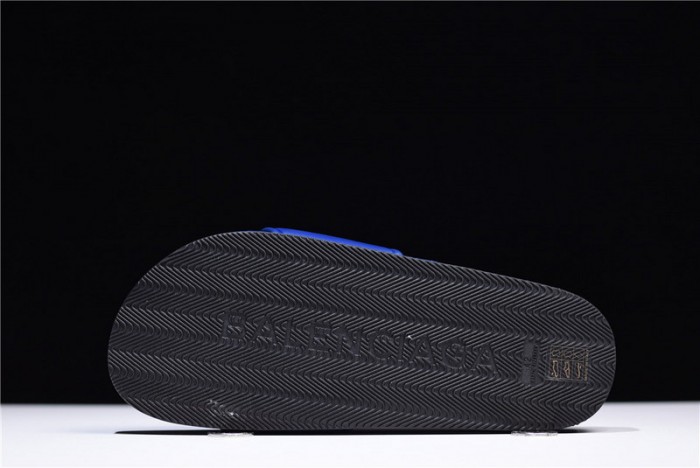 BLG Logo leather slip-on sandals blue 500578 WAM00 4045