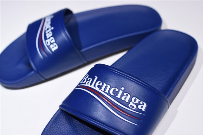 BLG Logo leather slip-on sandals blue 500578 WAM00 4045