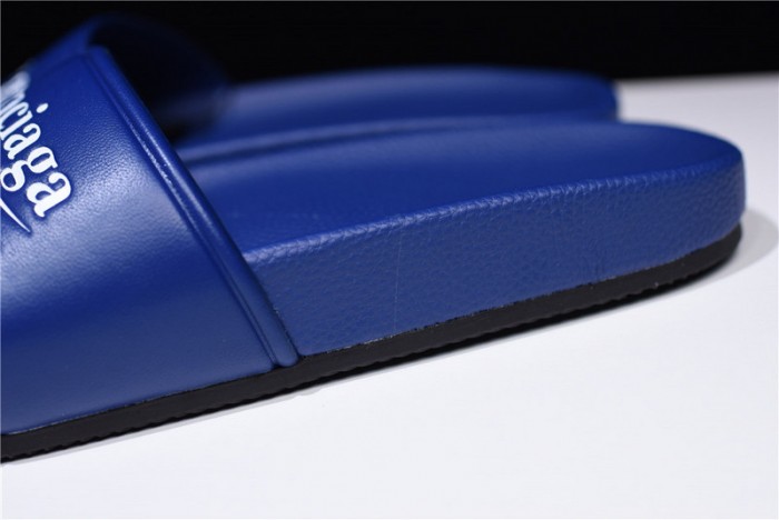 BLG Logo leather slip-on sandals blue 500578 WAM00 4045