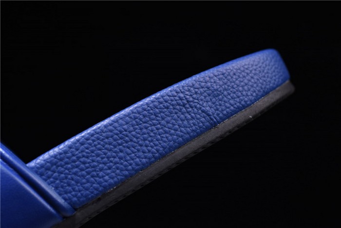 BLG Logo leather slip-on sandals blue 500578 WAM00 4045