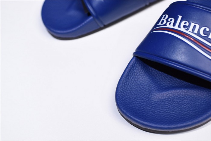 BLG Logo leather slip-on sandals blue 500578 WAM00 4045