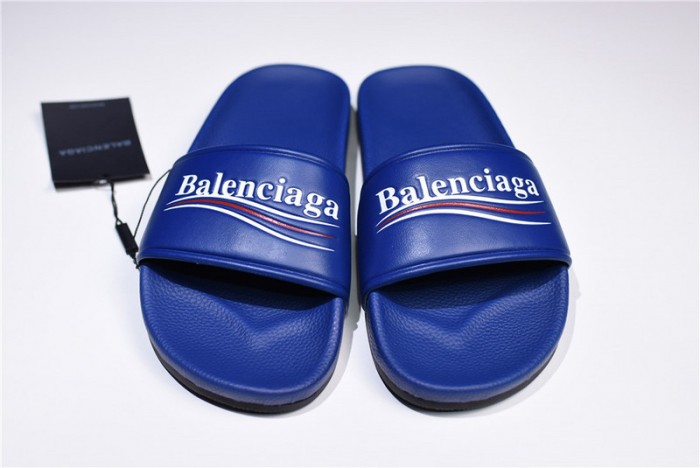BLG Logo leather slip-on sandals blue 500578 WAM00 4045