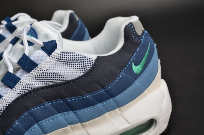 Nike mens AIR MAX 95 OG "SLATE" white/ blue 554970-131