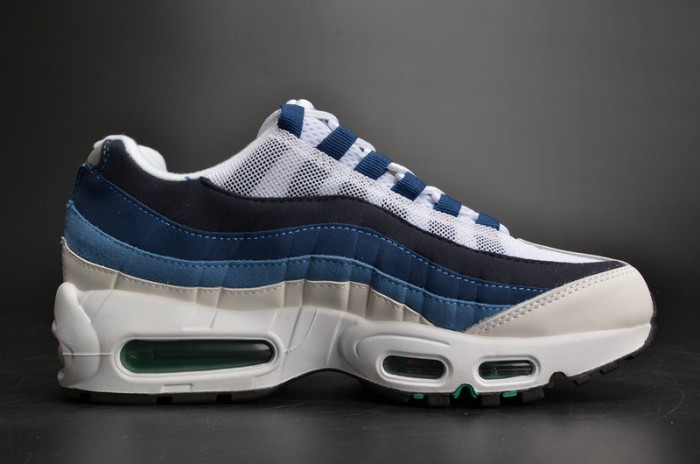 Nike mens AIR MAX 95 OG "SLATE" white/ blue 554970-131