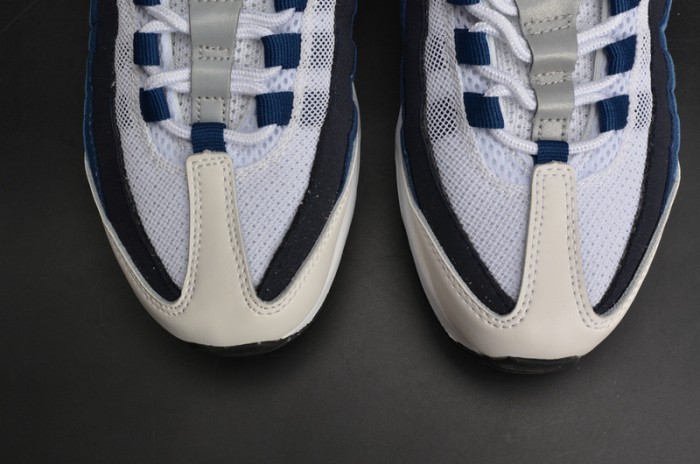 Nike mens AIR MAX 95 OG "SLATE" white/ blue 554970-131