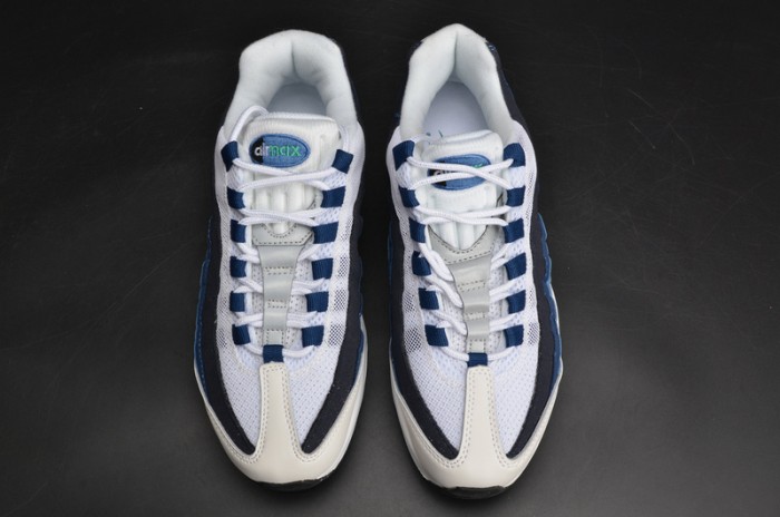 Nike mens AIR MAX 95 OG "SLATE" white/ blue 554970-131