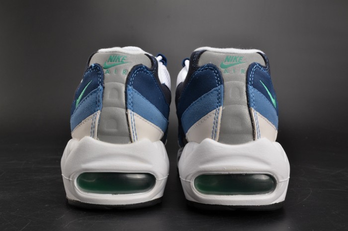 Nike mens AIR MAX 95 OG "SLATE" white/ blue 554970-131