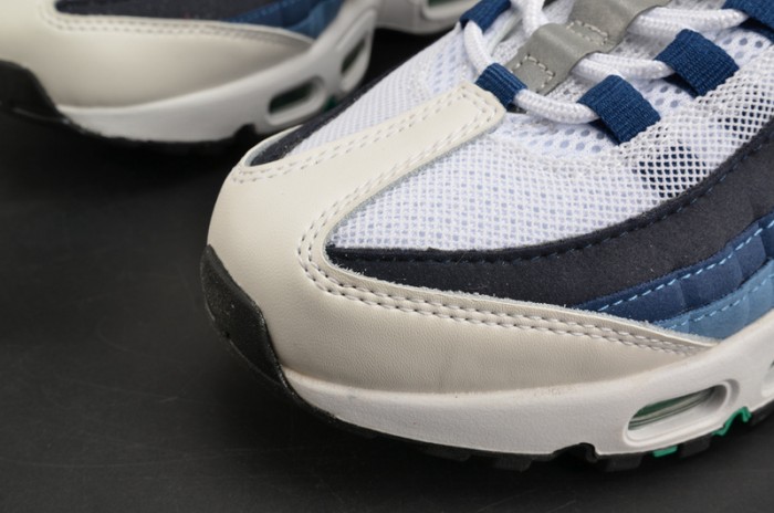Nike mens AIR MAX 95 OG "SLATE" white/ blue 554970-131
