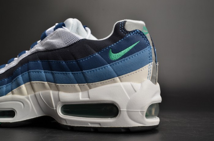 Nike mens AIR MAX 95 OG "SLATE" white/ blue 554970-131