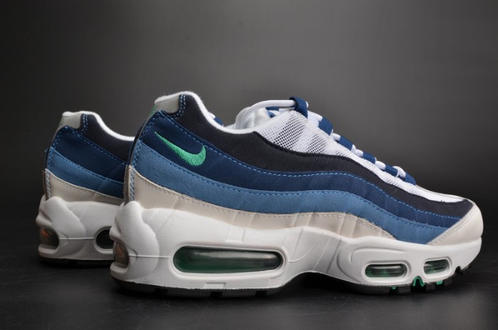 Nike mens AIR MAX 95 OG "SLATE" white/ blue 554970-131