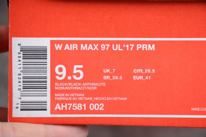 Air Max 97 Ul´17 Prm "triple Black" - Nike - AH7581-002