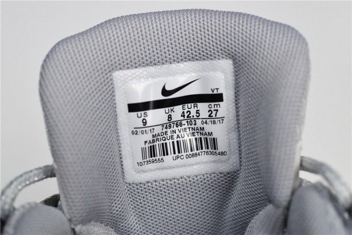 NIKE Air Max 95 Essential Mens White-Grey-Red Running Shoes 749766-103
