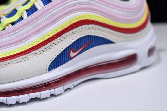 Nike Air Max 97 SE "Corduroy" Sail/Volt Glow/Arctic Pink womens AQ4137-101