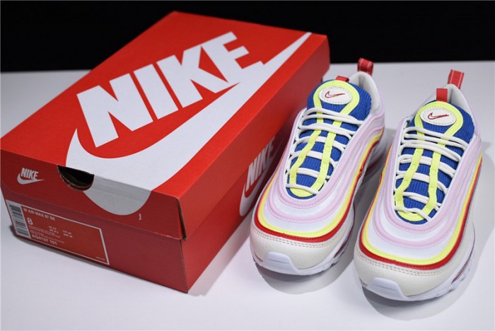 Nike Air Max 97 SE "Corduroy" Sail/Volt Glow/Arctic Pink womens AQ4137-101