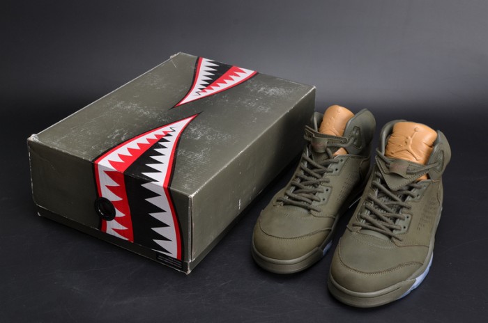 AIR JORDAN 5 RETRO PREM "TAKE FLIGHT" sequoia mens 881432-305