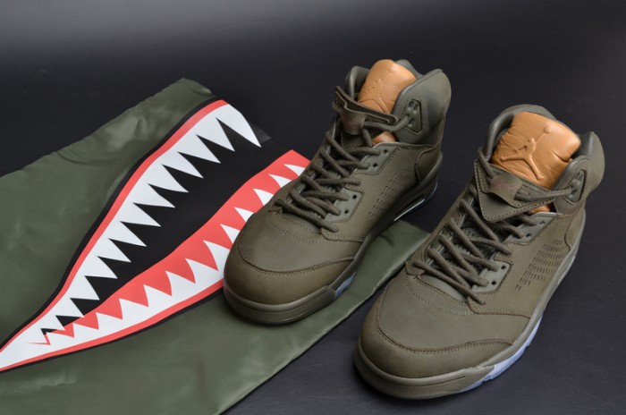 AIR JORDAN 5 RETRO PREM "TAKE FLIGHT" sequoia mens 881432-305