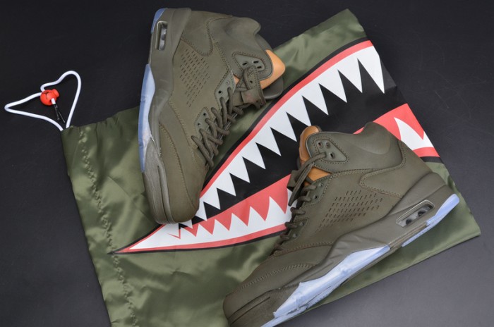 AIR JORDAN 5 RETRO PREM "TAKE FLIGHT" sequoia mens 881432-305