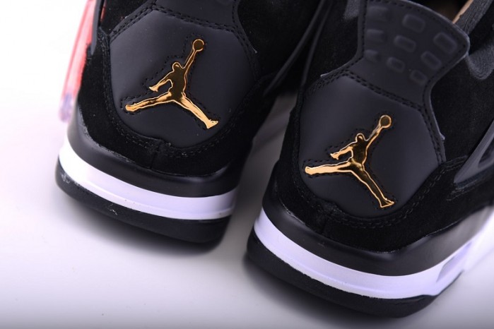 Air Jordan 4 "Royalty" Black/Metallic Gold-White mens 308497-032