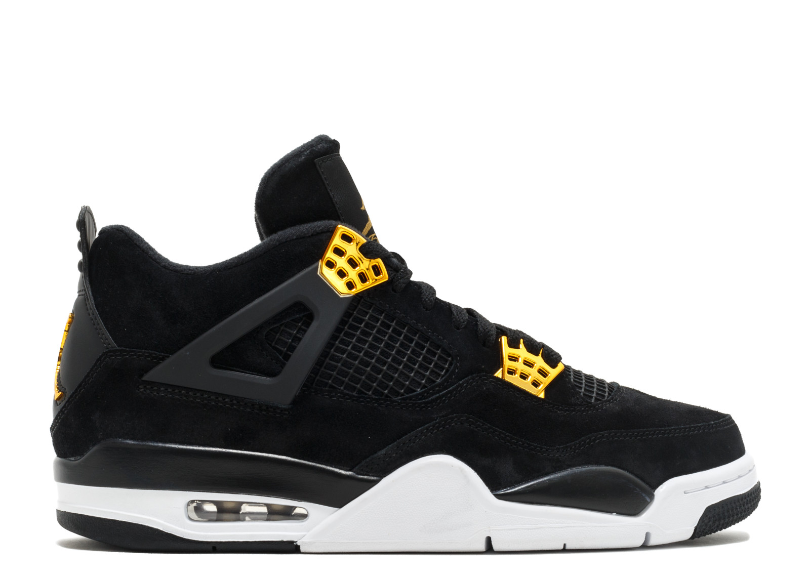 Air Jordan 4 "Royalty" Black/Metallic Gold-White mens 308497-032